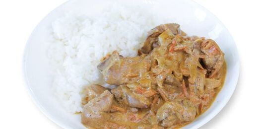 Печень в сливках