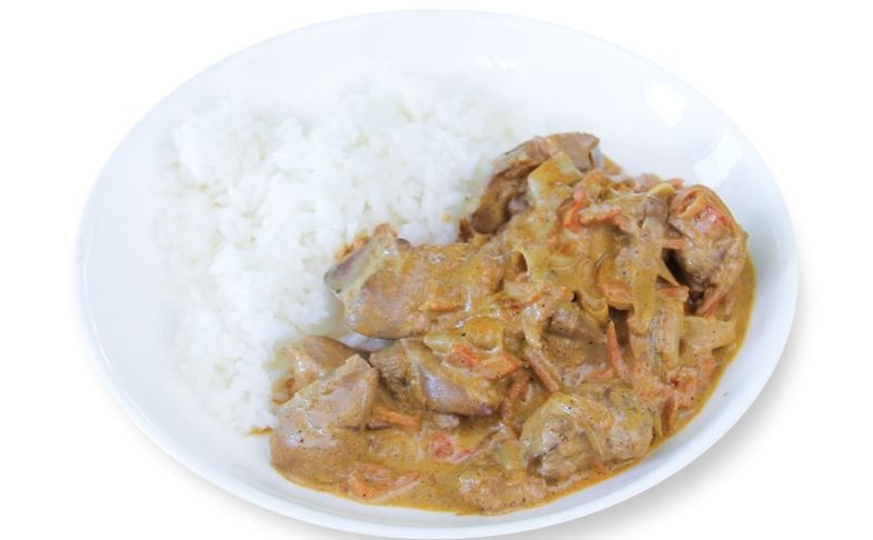 Печень в сливках