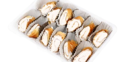 Блинчики с творогом, лимоном и карамелью (3 порц)