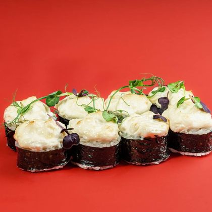 Запеченный с креветками