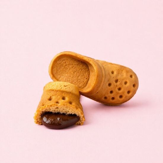 Crocs-вафли с шоколадной пастой Nutella