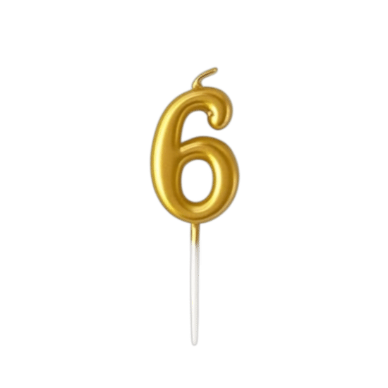 Свечи Золото 6
