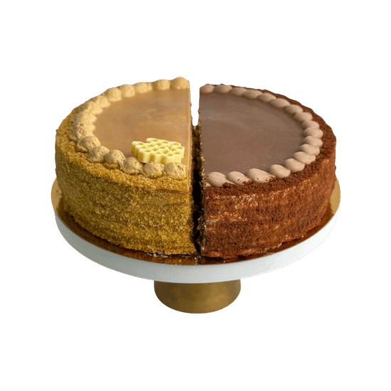 Микс средних тортов (Карамельно-медовый, Пломбир)