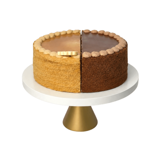 Микс средних тортов (Карамельно-медовый, Пломбир)