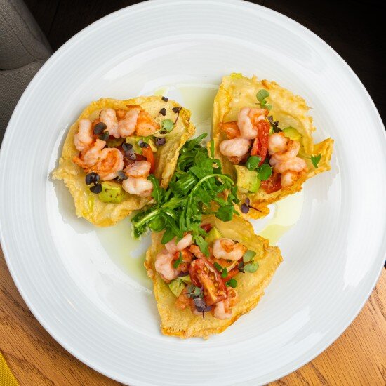 Корзиночки с креветками