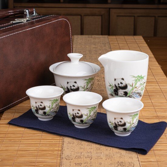 Чайный набор мини "Панда" в чемодане