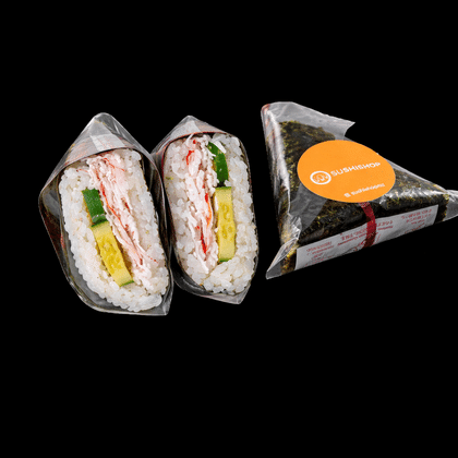 Onigiri "Şirin-acı sousda xərçəng"