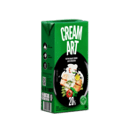КРЕМ НА РАСТИТЕЛЬНЫХ МАСЛАХ УЛЬТРАПАСТЕРИЗОВАННЫЙ С МАССОВОЙ ДОЛЕЙ ЖИРА 20% ТЗ "CREAMART", УПАКОВКА 1,0 Л