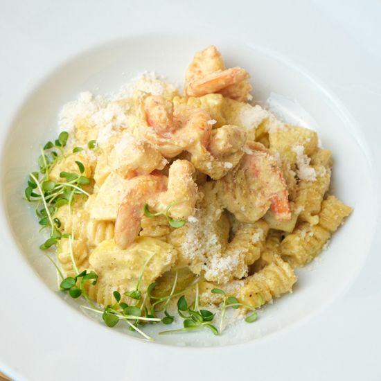 Соус Сливочный с креветками и цукини