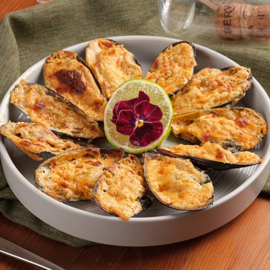 Мидии запеченные