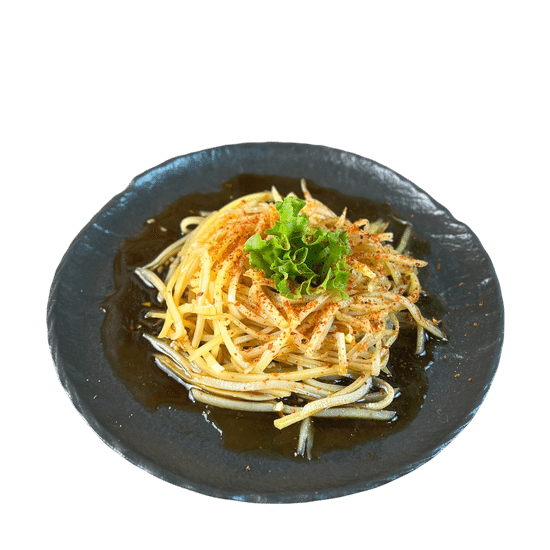 Картофель соломкой в кисло-остром соусе