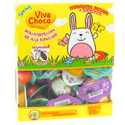 Конфеты шоколадные с кремовой начинкой: Ассорти "Viva Choco Spring" пакет 100гр