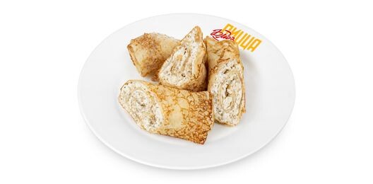 Блинчики с халвой и творогом