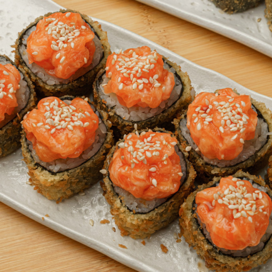 Жареный с  лососем