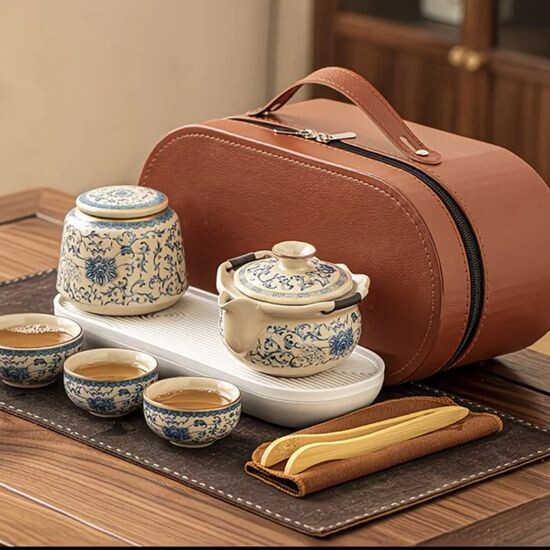 Чайный набор с рисунком Лотоса