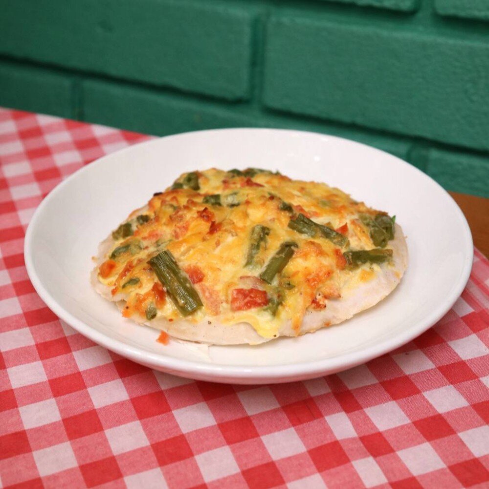 Стейк куриный с овощами