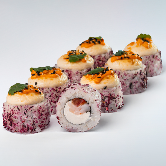 Запеченный ролл с креветкой