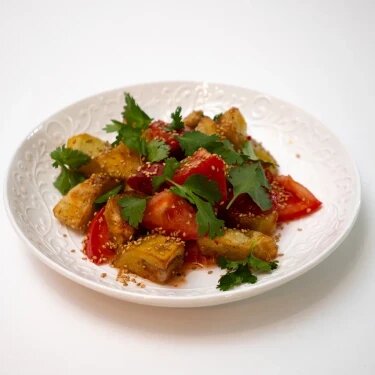 Crunch-баклажаны с томатами