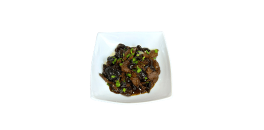 Жареная телятина с древесными грибами "Муэр"