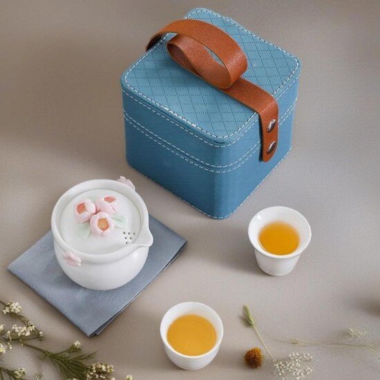 Чайный набор мини голубой "Гейша"