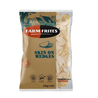 КАРТОФЕЛЬНЫЕ ДОЛЬКИ В КОЖУРЕ. 4Х2,5 КГ FARM FRITES