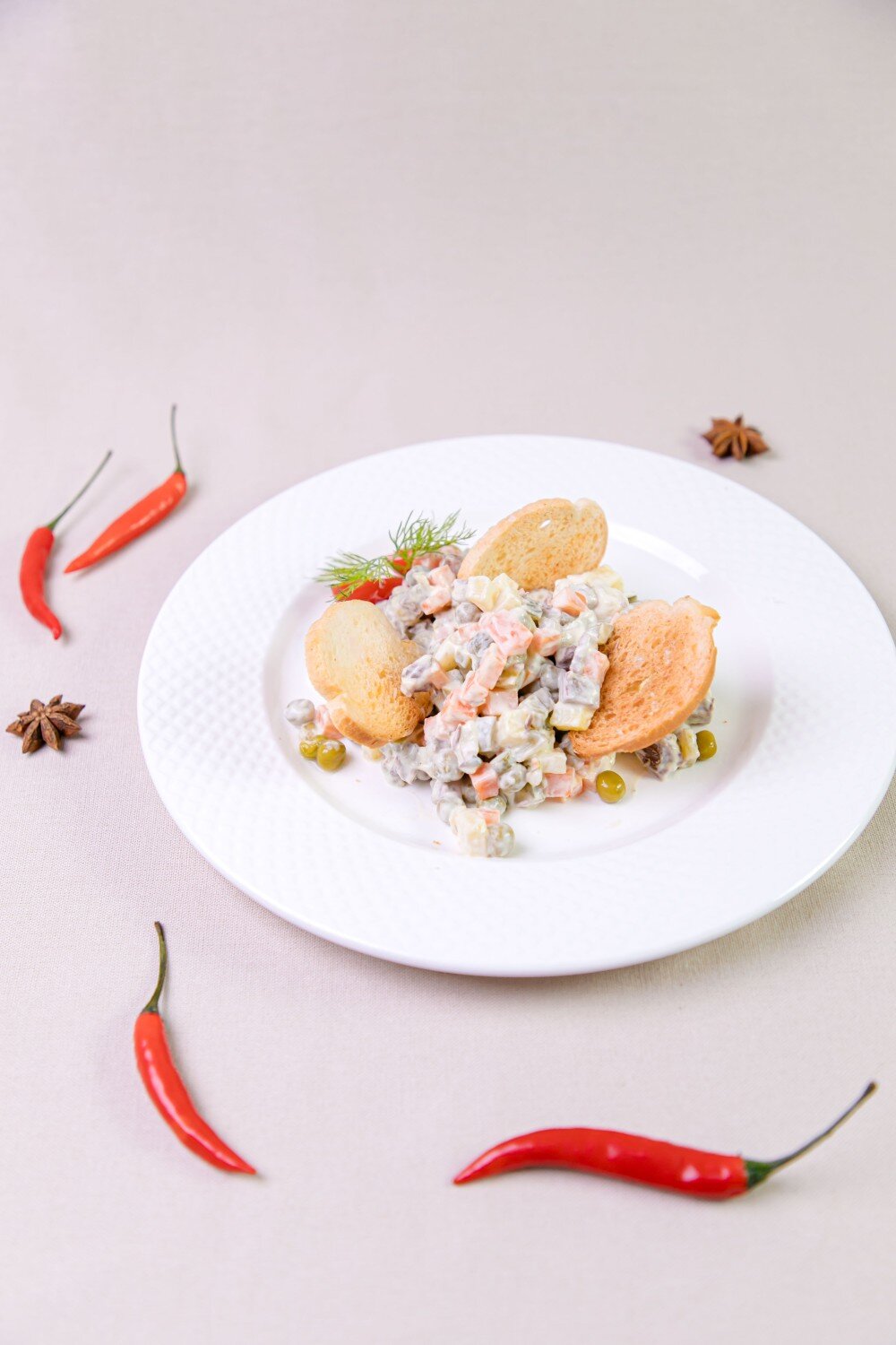 Оливье classic с мясом