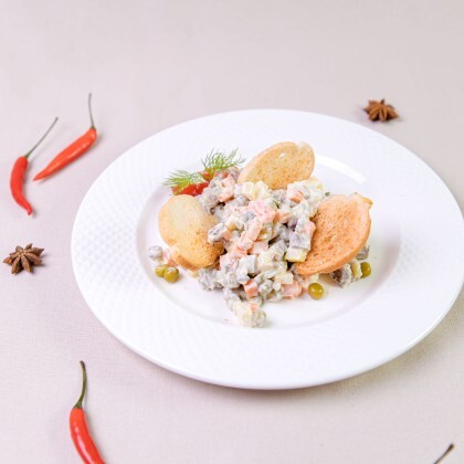 Оливье classic с мясом