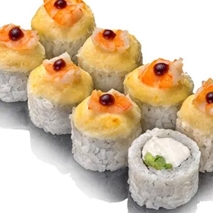 Запеченный сырный с креветкой