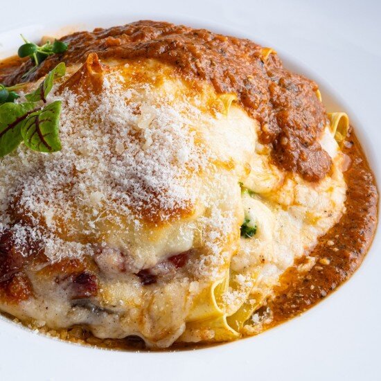 Лазанья с овощами и сыром фета