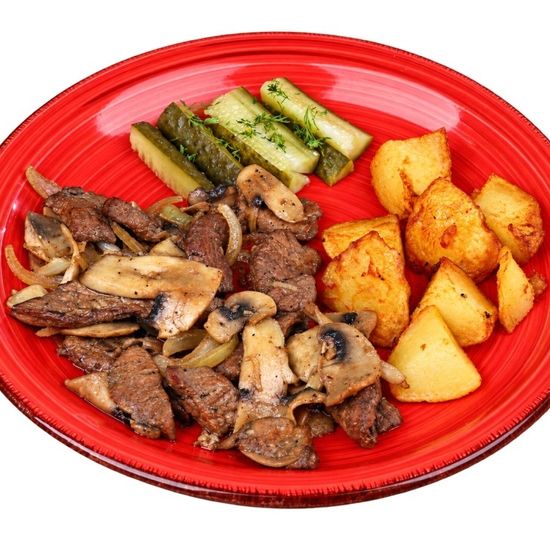 Свинина с шампиньонами