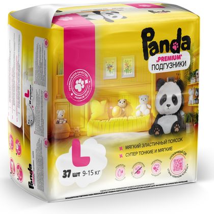 Подгузники Panda Premium L (37 шт/6 упак)