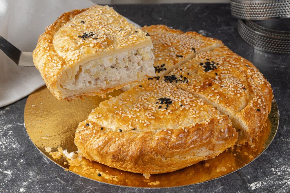Пирог с курицей и картофелем
