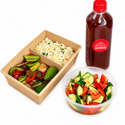 Комбо 1 

Телятина WOK +Огурцы и помидоры по-китайски+Компот 0.5
