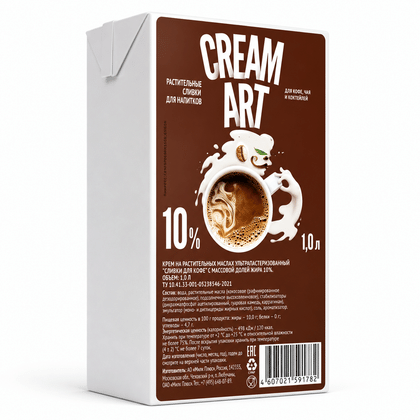 Напиток б/а негазир.ультрап. молочная основа для капучино "cappuccinato" ТЗ "CREAMART" 1л