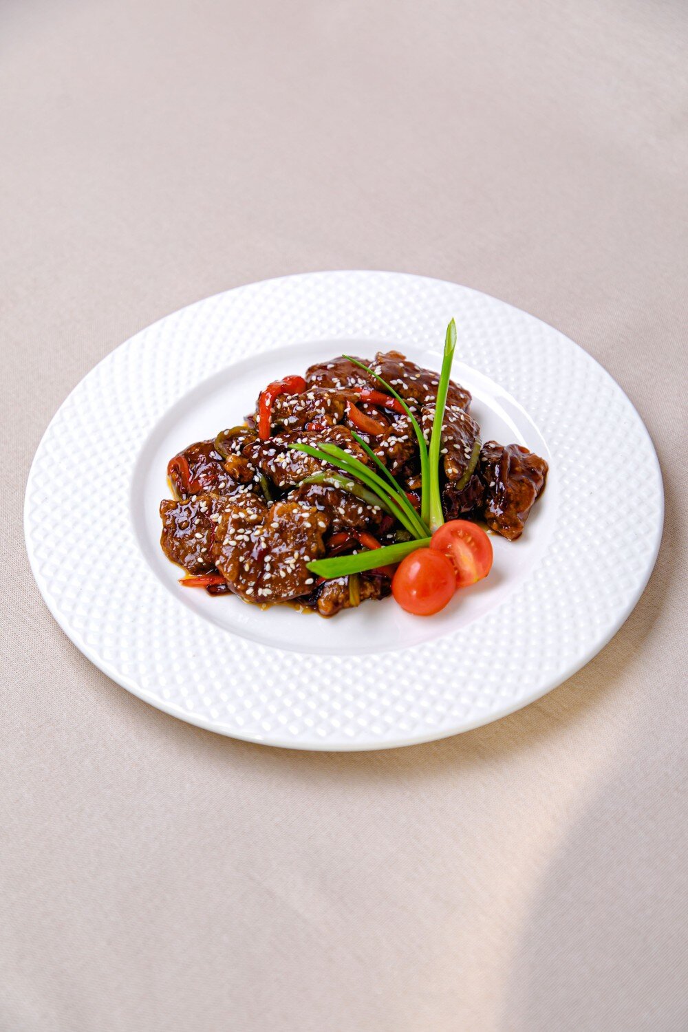 Мясо по-Монгольски с рисом