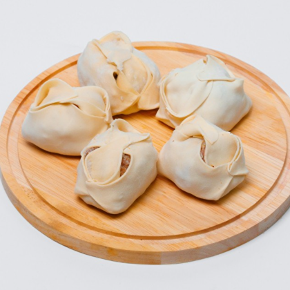 Манты с рубленным мясом и тыквой