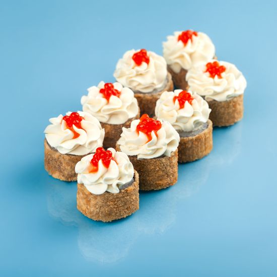 Жареный с креветкой и сыром