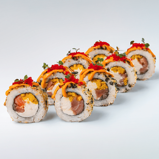 Лосось с томаго