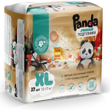 Подгузники Panda Premium XL (37 шт/6 упак)