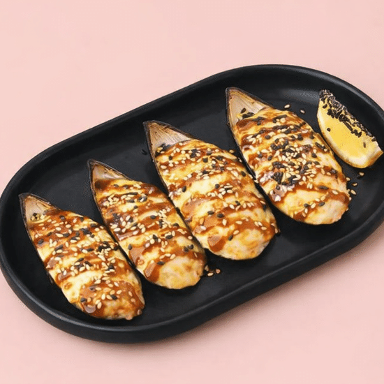 Мидии в сырно-чесночном соусе