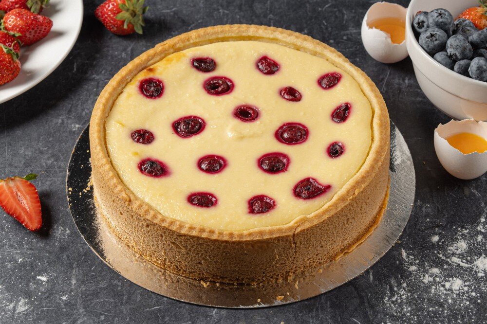 Творожно-вишневый пирог