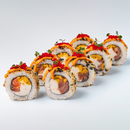 Лосось с томаго