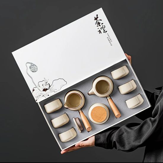 Чайный набор Ледянная трещина бежевый