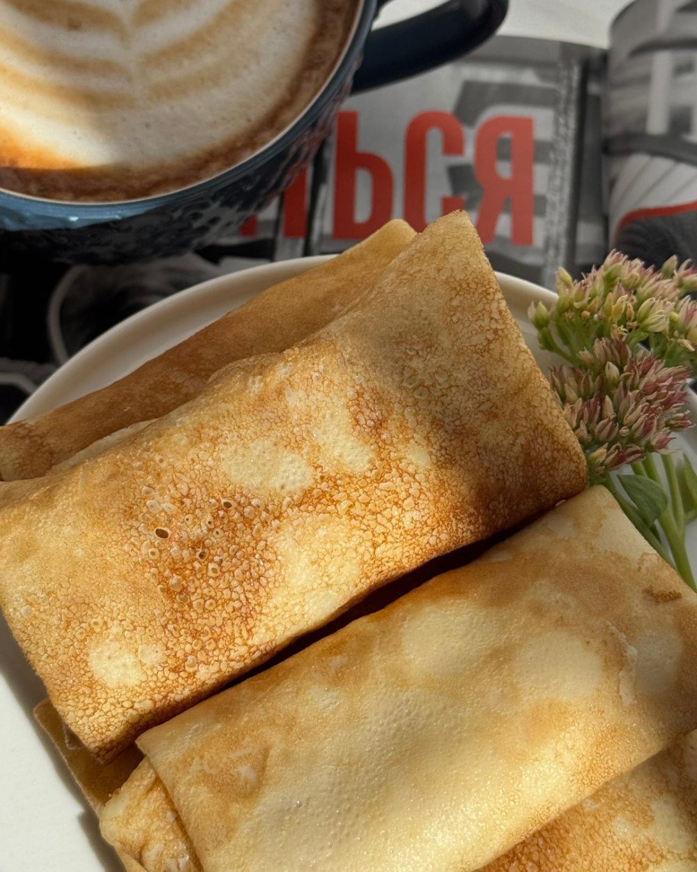 Блины с курицей и грибами 2шт