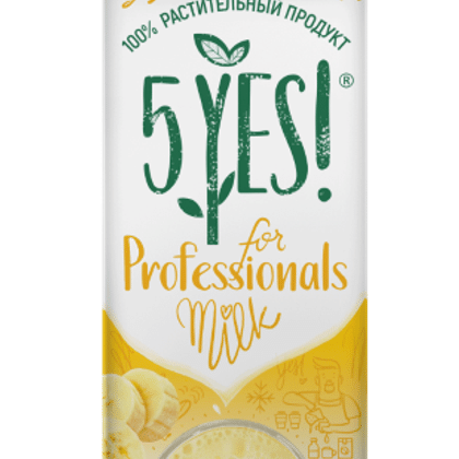 Напиток соевый с бананом ультрапастеризованный "for Professionals" 5YES! TBA Edge 1 л