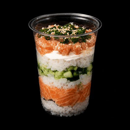 Sushi cup qızılı balıq ilə