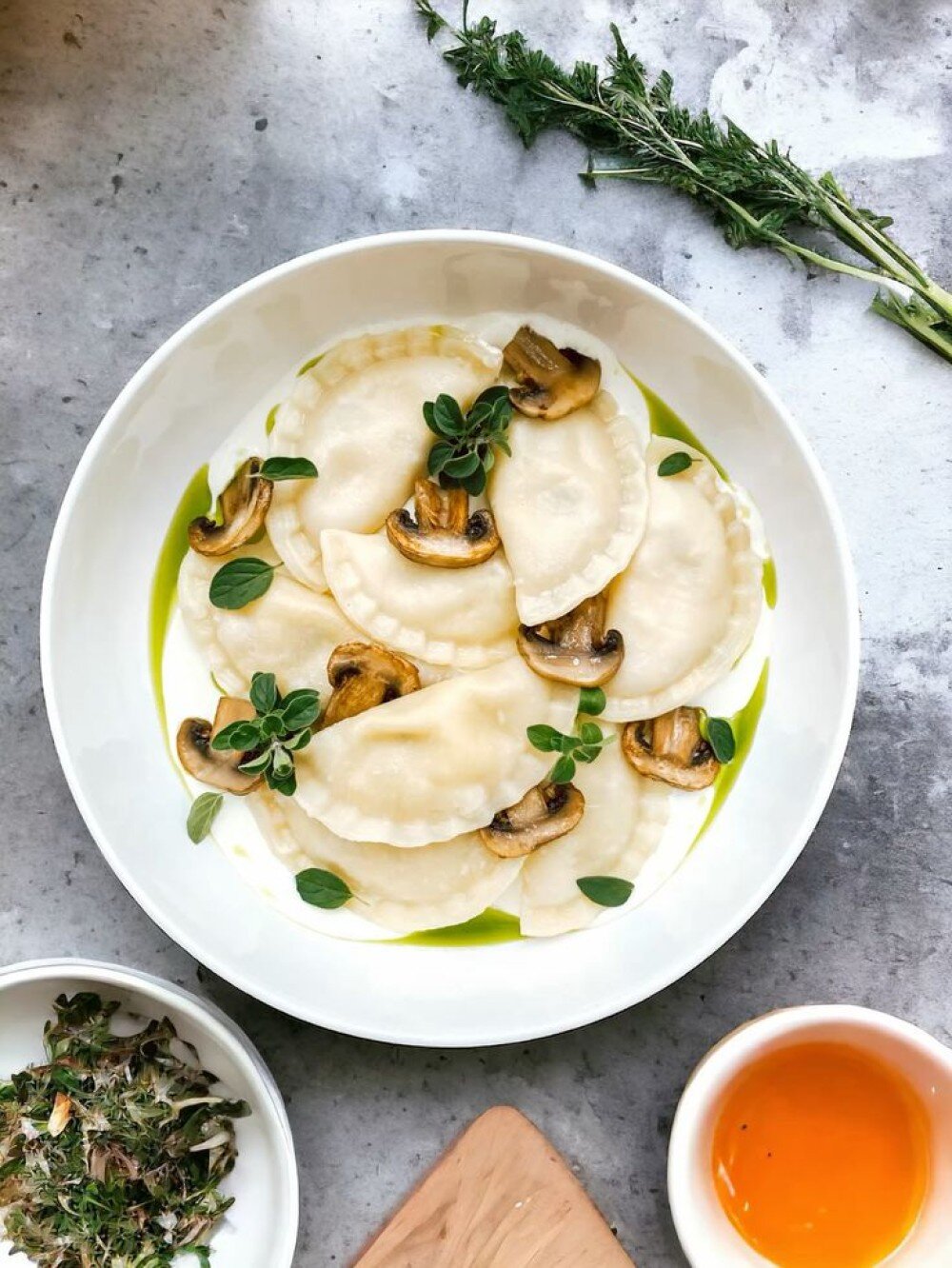 Вареники с картофелем и грибами