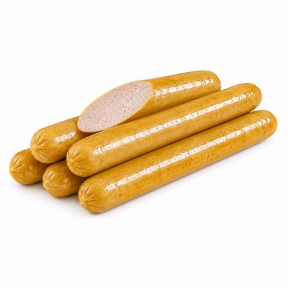Колбаски вареные из мяса птицы в/с "Зальцбургские" (D25L20) 0.780кг