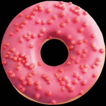 Донат глазированный "Клубничный джем" с клубничной начинкой 0,068 (12ШБ) (РОССИЯ)