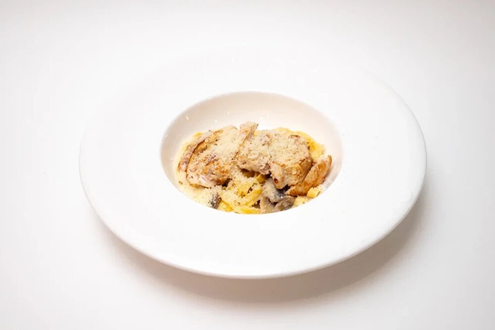 Тальолини с курицей и грибами